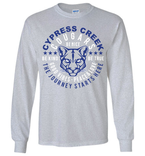 Cypress Creek High School Cougars Sports Grey Long Sleeve T-shirt 16