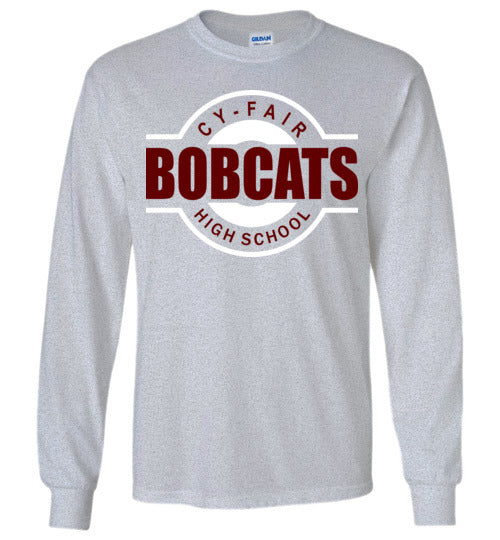 Cy-Fair High School Bobcats Sports Grey Long Sleeve T-shirt 11