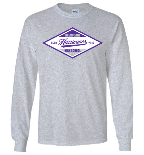 Klein Cain Hurricanes - Design 13 - Grey Long Sleeve T-shirt