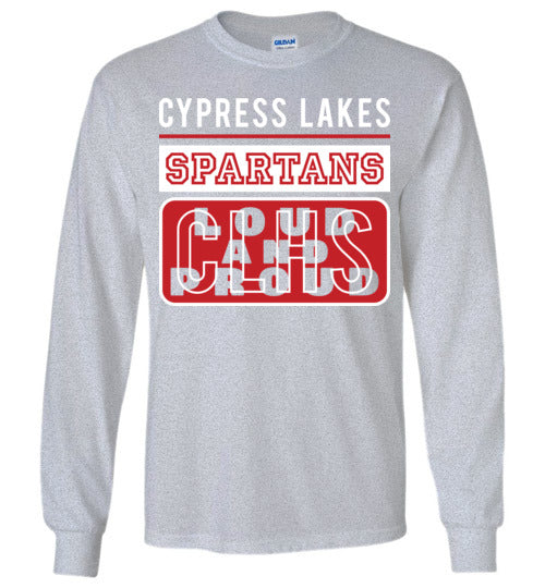 Cypress Lakes High School Spartans Sports Grey Long Sleeve T-shirt 86