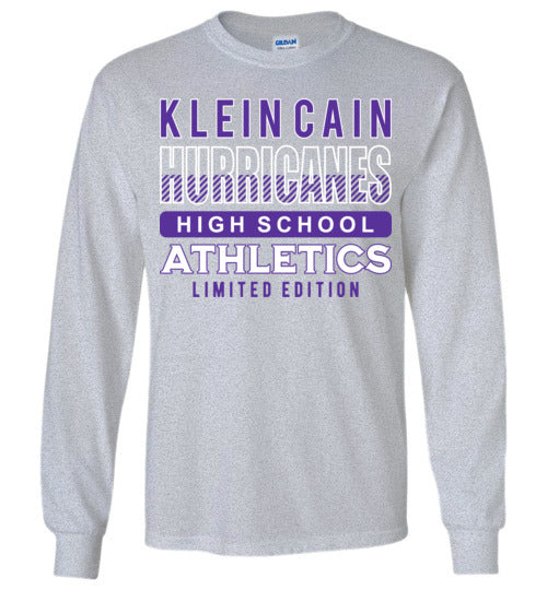 Klein Cain Hurricanes - Design 90 - Grey Long Sleeve T-shirt