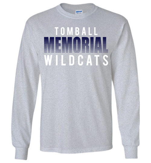 Tomball Memorial High School Wildcats Sports Grey Long Sleeve T-shirt 24