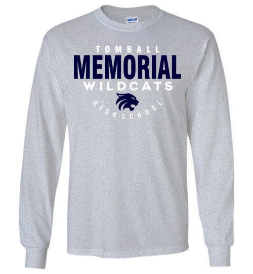 Tomball Memorial High School Wildcats Sports Grey Long Sleeve T-shirt 12