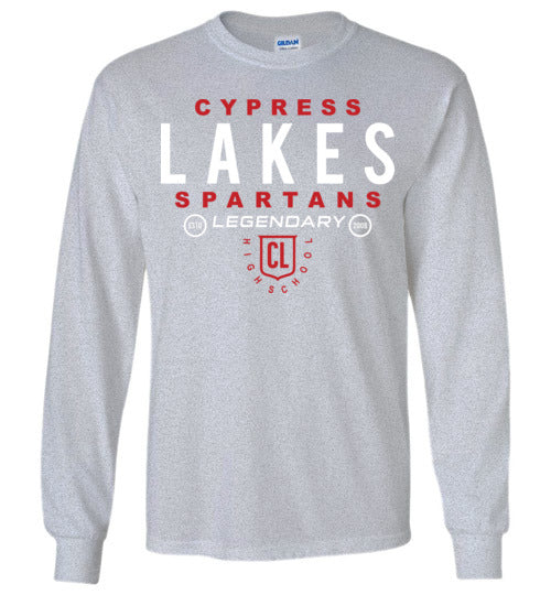 Cypress Lakes High School Spartans Sports Grey Long Sleeve T-shirt 03