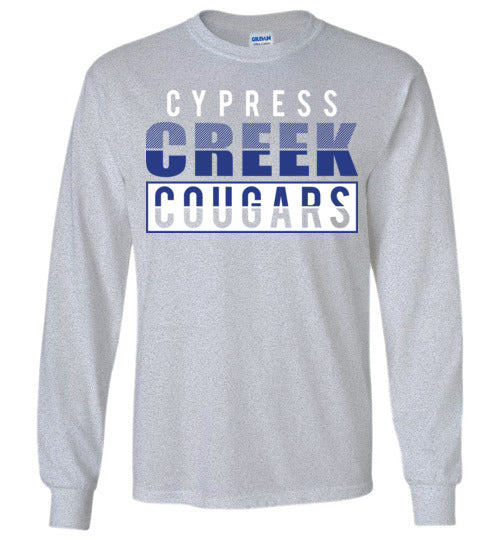 Cypress Creek High School Cougars Sports Grey Long Sleeve T-shirt 31
