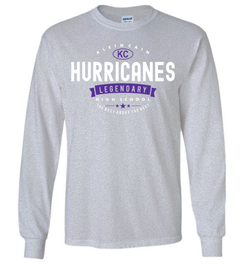 Klein Cain Hurricanes - Design 44 - Grey Long Sleeve T-shirt