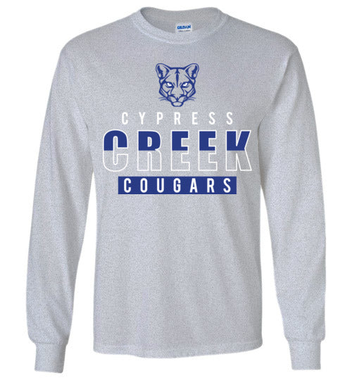 Cypress Creek High School Cougars Sports Grey Long Sleeve T-shirt 23