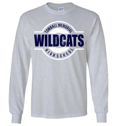 Tomball Memorial High School Wildcats Sports Grey Long Sleeve T-shirt 11