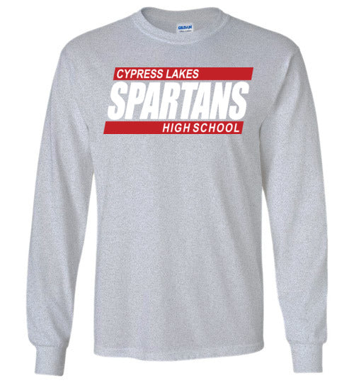 Cypress Lakes High School Spartans Sports Grey Long Sleeve T-shirt 48
