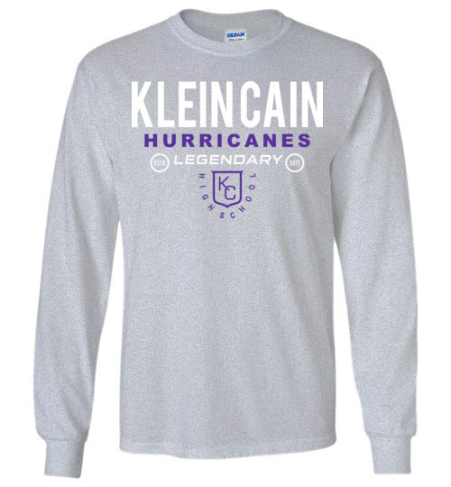 Klein Cain Hurricanes - Design 03 - Grey Long Sleeve T-shirt