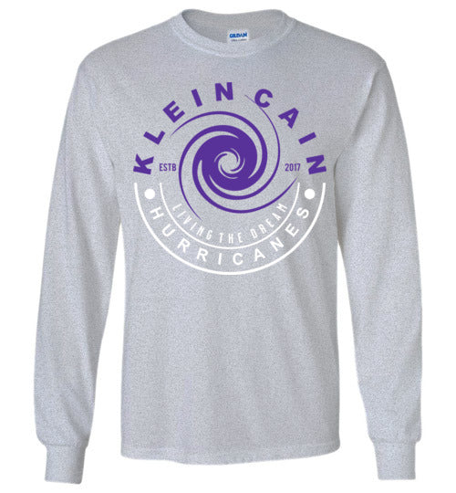 Klein Cain Hurricanes - Design 19 - Grey Long Sleeve T-shirt