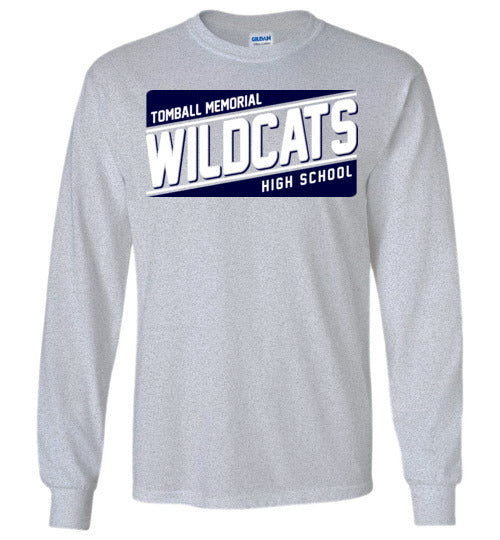 Tomball Memorial High School Wildcats Sports Grey Long Sleeve T-shirt 84