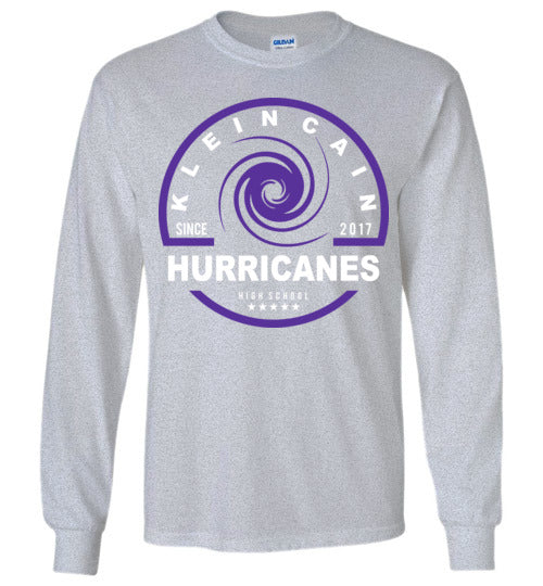 Klein Cain High School Hurricanes Sports Grey Long Sleeve T-shirt 04