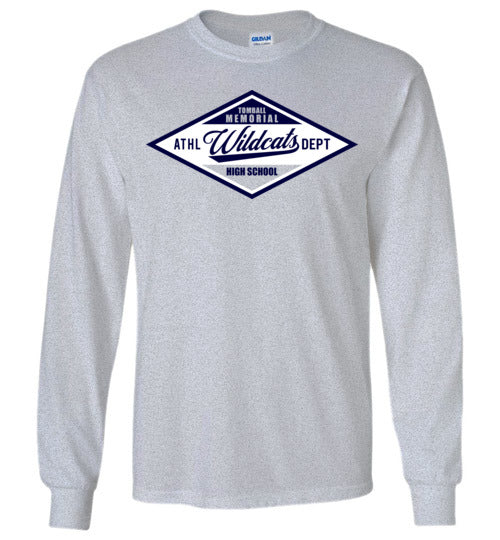 Tomball Memorial High School Wildcats Sports Grey Long Sleeve T-shirt 13