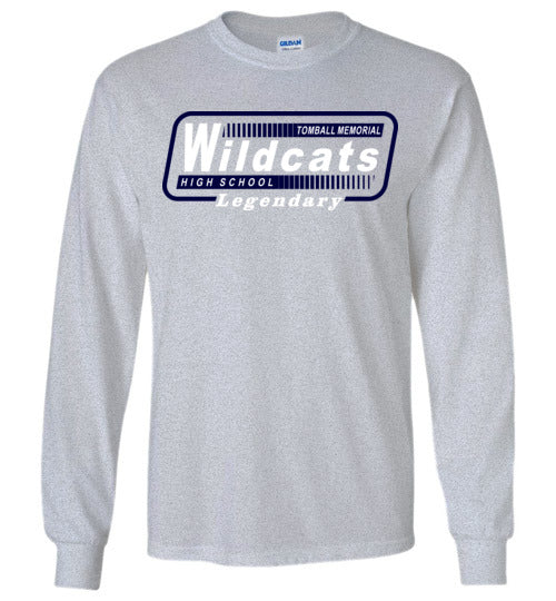 Tomball Memorial High School Wildcats Sports Grey Long Sleeve T-shirt 10