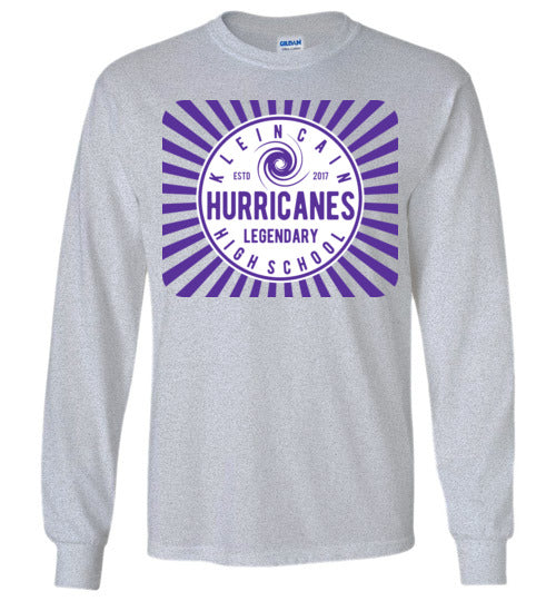 Klein Cain Hurricanes - Design 68 - Grey Long Sleeve T-shirt