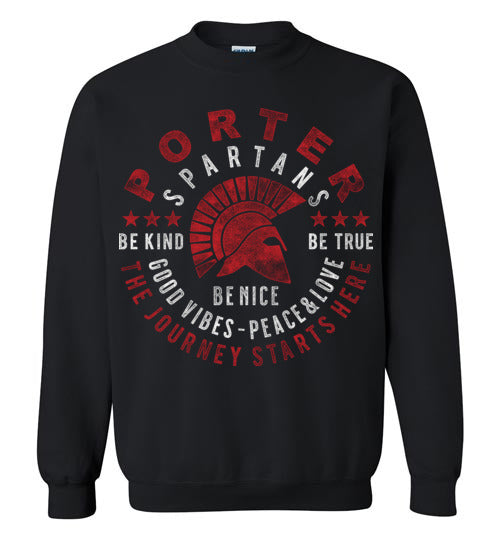 Porter High School Spartans Black Sweatshirt 16