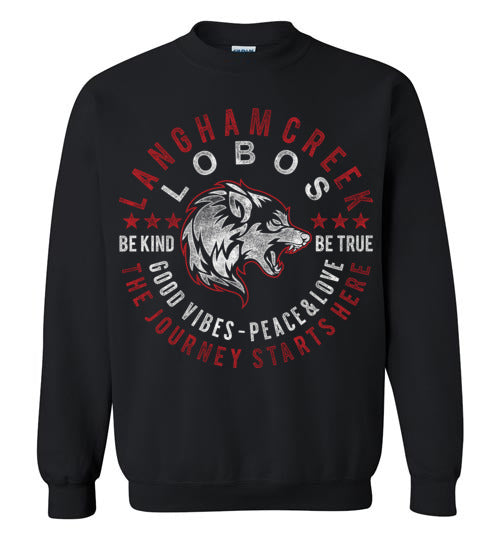 Langham Creek High School Lobos Black Sweatshirt 16