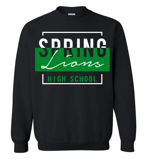 Spring High School Lions Black Sweatshirt 05