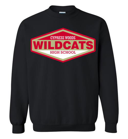 Cypress Woods High School Wildcats Black Sweatshirt 09