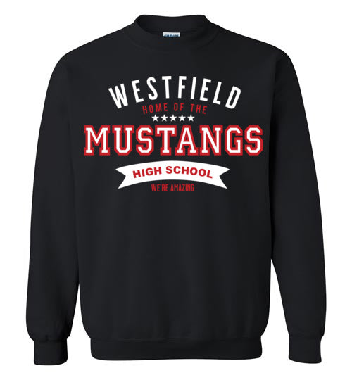 Westfield High School Mustangs Black Sweatshirt 96