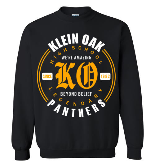 Klein Oak Panthers - Design 15 - Black Sweatshirt