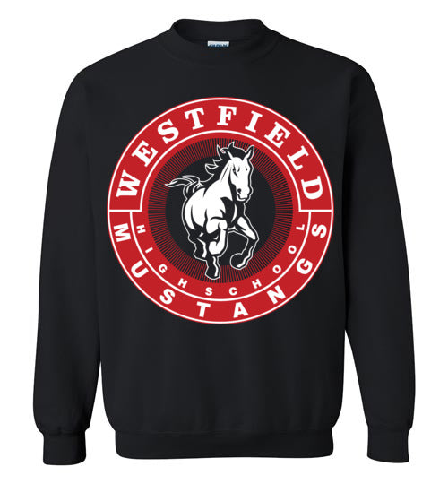 Westfield High School Mustangs Black Sweatshirt 02