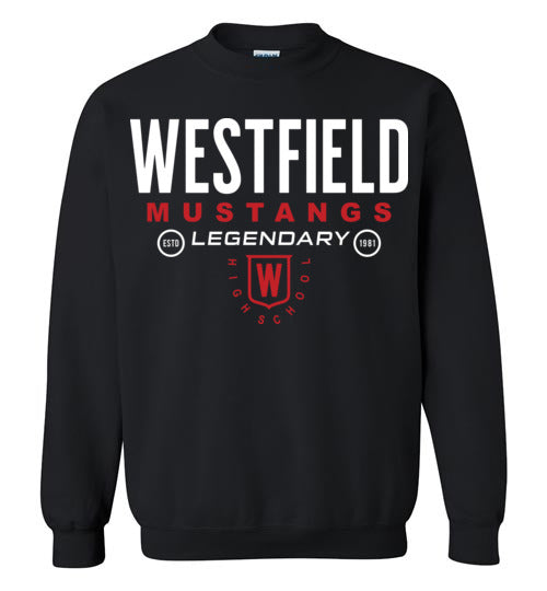 Westfield High School Mustangs Black Sweatshirt 03