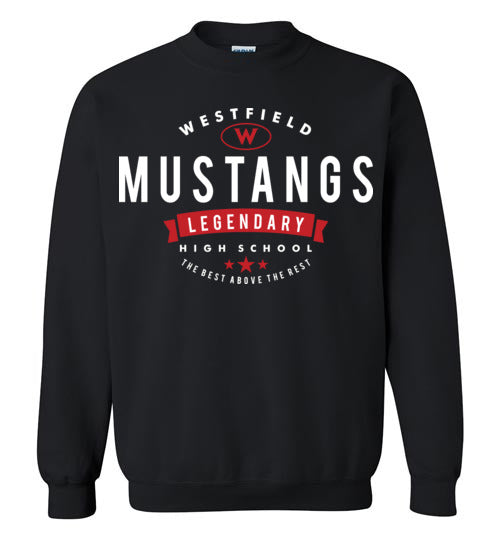 Westfield High School Mustangs Black Sweatshirt 44