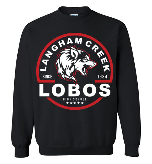 Langham Creek High School Lobos Black Sweatshirt 04