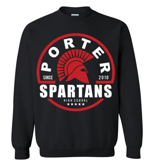Porter High School Spartans Black Sweatshirt 04