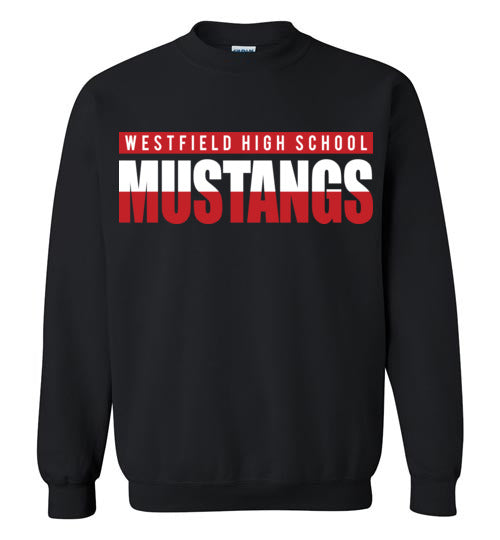 Westfield High School Mustangs Black Sweatshirt 25