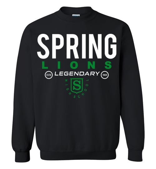 Spring High School Lions Black Sweatshirt 03