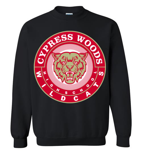 Cypress Woods High School Wildcats Black Sweatshirt 02