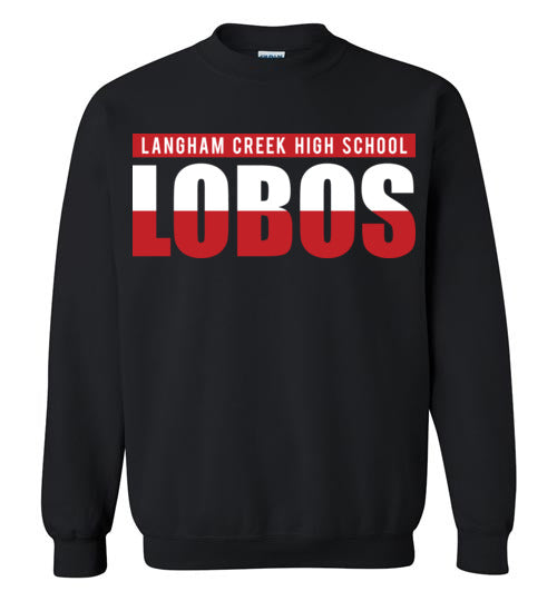 Langham Creek High School Lobos Black Sweatshirt 25