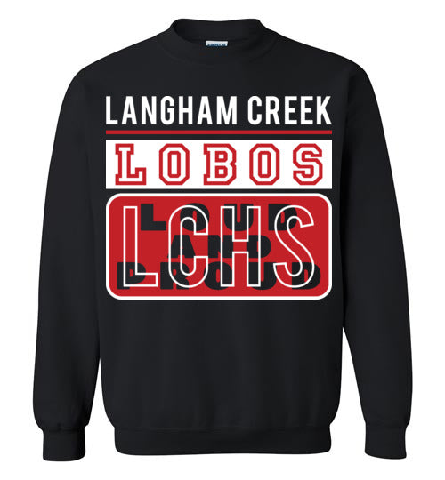 Langham Creek High School Lobos Black Sweatshirt 86