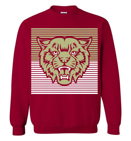 Cypress Woods High School Wildcats Deep Red Sweatshirt 27