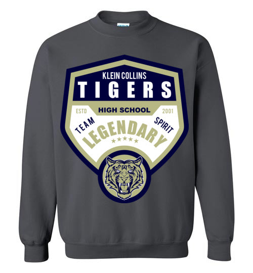 Klein Collins High School Tigers Charcoal Sweatshirt 14