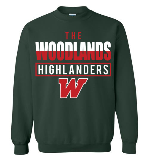 The Woodlands High School Highlanders Dark Green Sweatshirt 29