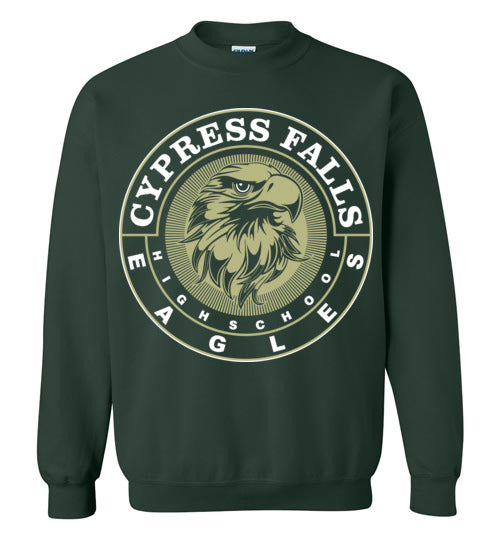 Cypress Falls High School Eagles Forest Green Sweatshirt 02