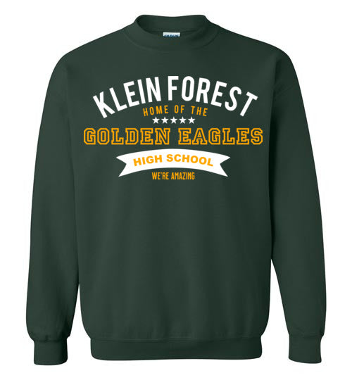 Klein Forest High School Golden Eagles Forest Green Sweatshirt 96