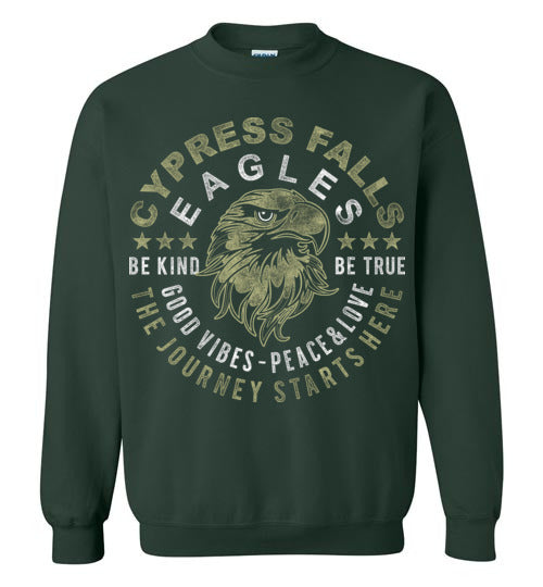 Cypress Falls High School Eagles Forest Green Sweatshirt 16