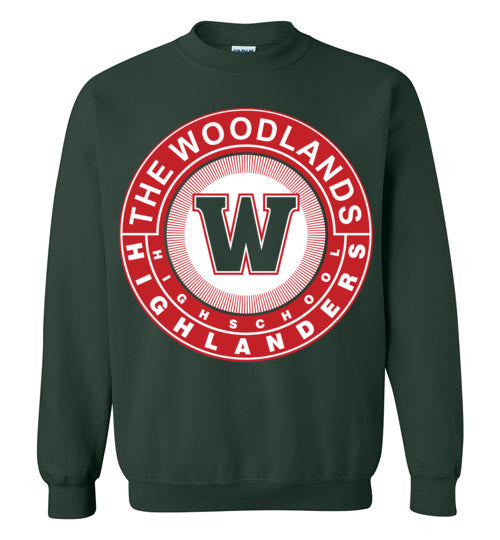 The Woodlands High School Highlanders Dark Green Sweatshirt 02