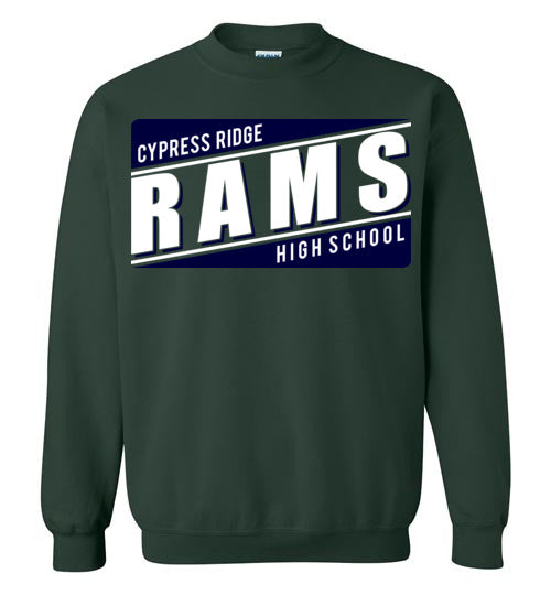 Cypress Ridge High School Rams Forest Green  Sweatshirt 84