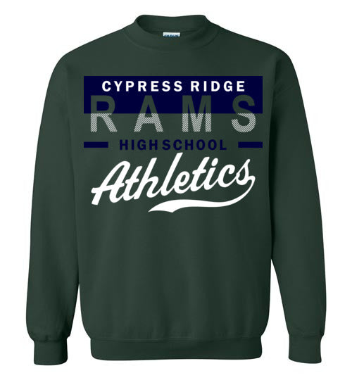 Cypress Ridge High School Rams Forest Green  Sweatshirt 48