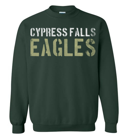 Cypress Falls High School Eagles Forest Green Sweatshirt 17