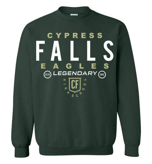 Cypress Falls High School Eagles Forest Green Sweatshirt 03