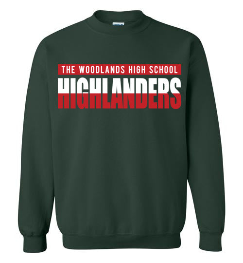 The Woodlands High School Highlanders Dark Green Sweatshirt 25