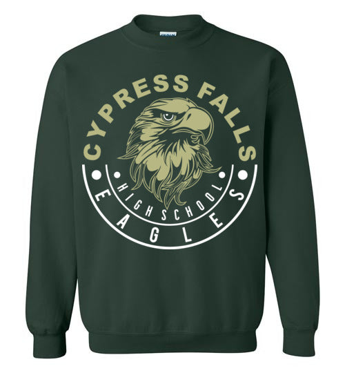 Cypress Falls High School Eagles Forest Green Sweatshirt 19