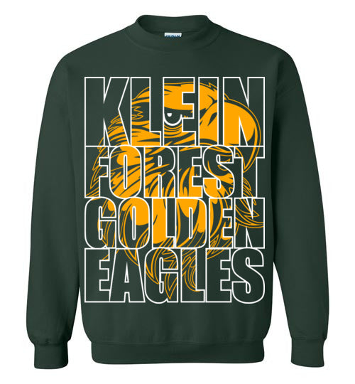 Klein Forest High School Golden Eagles Forest Green Sweatshirt 20